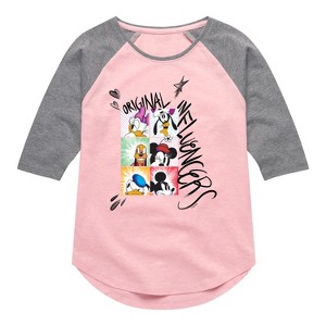 Girls' - Disney - Original Influencers Shirt Tail Raglan Graphic T-shirt - 1 of 4