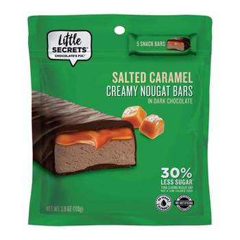Little Secrets Salted Caramel Nougat Bars in Dark Chocolate - 3.9oz/8ct