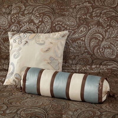 King Blue and Brown Paisley Cotton Jacquard Bed in a Bag Set