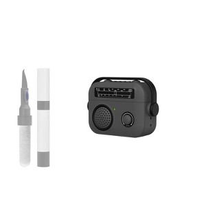 HTUTWOO Vintage Mini Radio Earphone Case for AirPods 4, Radio Wireless Charging AirPods 4 Cover Protector Earbud Protective Case - 1 of 4