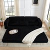 TiramisuBest 108" L Shape Modular Sectional Sofa Corduroy Compressed Couch Left/Right Seat Unfolds Queen Bed Living Room Bedroom Space Saver - 4 of 4