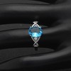 Birthstone Engagement Ring for Women by Ginger Lyne Sterling Silver Cubic Zirconia - 3 of 4