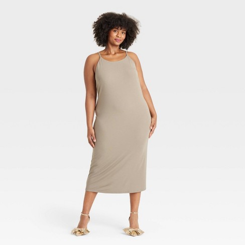 Women's Knit Midi Bodycon Dress - A New Day™ - image 1 of 3