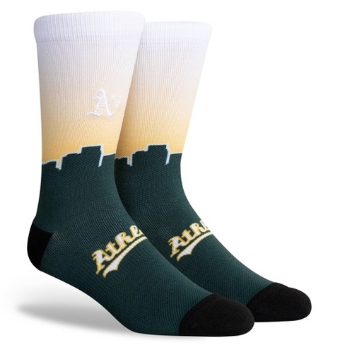 Mlb Oakland Athletics Sky Crew Socks L Target