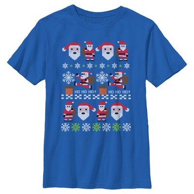 Boy's Lost Gods Santa Claus Ugly Christmas Sweater T-shirt : Target