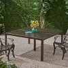 NicBex Outdoor Square Dining Table Alluminum Patio Metal Woven Tabletop,6125" W x 61.25" D x 29" H - 4 of 4