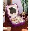 Benevolence LA Plush Velvet Travel Jewelry Box Organizer - 4 of 4