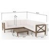 Infurnic Patio Seating Sets Modern Outdoor Furniture Set Featuring Unique Design,Perfect for Gardens, Living Spaces, White, 88.5"*30.25"*26.5" - 2 of 4