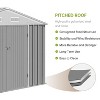 Outdoor Metal Storage Shed, Waterproof Tool Shed with Lockable Door, Updated Frame for Secure Patio, Lawn, Garden, or Poolside Storage - 4 of 4