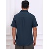 INSPIRE CHIC Men's Fishing Summer Short Sleeve Solid Cargo Shirts - 3 of 4