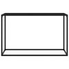 vidaXL Console Table Black Tempered glass, powder-coated steel Medium - 2 of 2