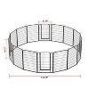 DOMETOUR Panels Heavy Duty Metal Playpen with door 39.37"H Dog Fence Pet Exercise Pen for Outdoor Black - 3 of 4