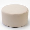 KINWELL Round Upholstered Pouf Ottoman Footrest - 4 of 4