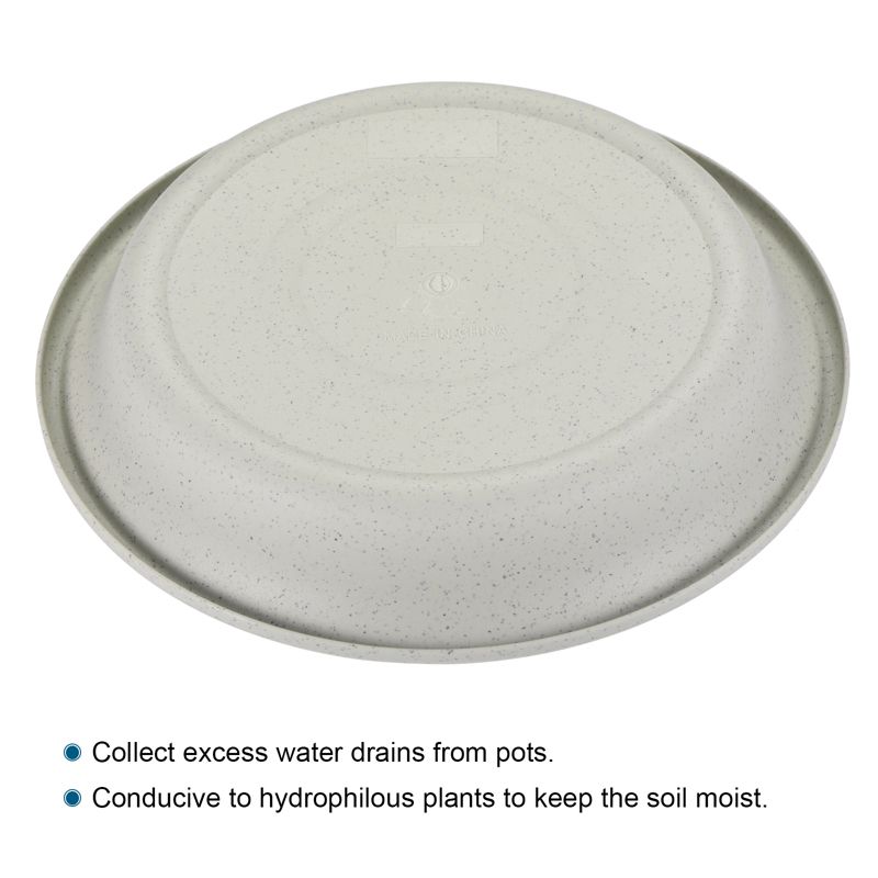 Unique Bargains Indoor Outdoor Plastic Round Flower Drip Tray Plant Pot Saucer 7 Inch 6 Pcs, 3 of 6