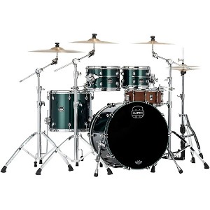 Mapex Saturn Evolution Classic Birch 4-Piece Shell Pack With 22" Bass Drum Brunswick Green - 1 of 3