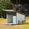 Racxily Outdoor Dog house With Food bowl, 4 swivel wheels - 2 of 4