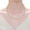 14K Yellow Gold Plated Cable Link Chain Bracelet with Cubic Zirconia. A Stylish Layering Bracelet Featuring Sparkling Accents for a Touch of Elegance - 2 of 3