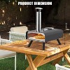 Portable Outdoor Pizza Oven,Wood Pellet Pizza Ovens with Pizza Stone,Pizza Peel, Thermometer and Carry Bag - 2 of 4