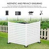 Kozyard 50" W x 48" H Outdoor Privacy Screens Aluminum Post Framed Flat Fence Panels Kit for AC Trash Can Storage - 3 of 4
