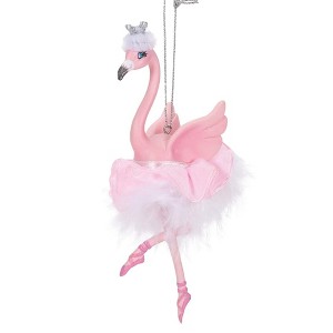 Kurt Adler Resin Ornament for Christmas Tree, Flamingo Ballerina - 1 of 3
