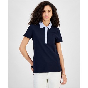 Tommy Hilfiger Womens Contrast Trim Polo Shirt - 1 of 1