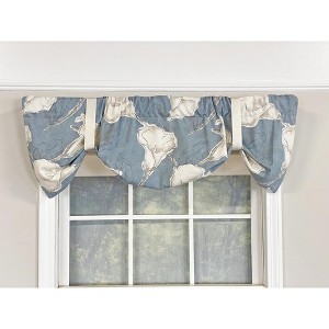 RLF Home Calla Suspender 3" Rod Pocket Ribbon Ties Window Valance, 50" x 16" - 1 of 4