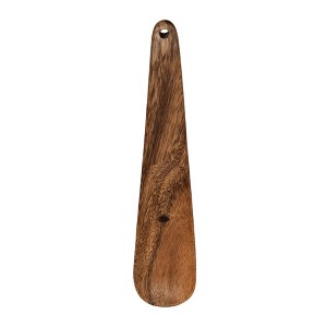 Storied Home Hand Carved Acacia Wood Scoop, Natural - 1 of 2