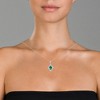 Guili Sterling Silver White Gold-Plated Pendant Necklace with Brilliant CZ in Blue, Green, or White—A Stunning, Timeless Piece for Any Occasion. - 3 of 4