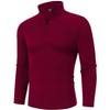 Clearlove Men's Polo Shirt Quarter Zip Up Casual Stretch Lightweight Mock Neck Knitwear - 3 of 4