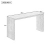 59" Wooden Entryway Console Table,Rectangle Accent Table with Paulownia Veneer,Striped Design for Living Room or Hallway-Cuddlewood - 4 of 4