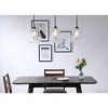 Elegant Lighting Kason 3 light Black and Clear glass pendant - 2 of 4