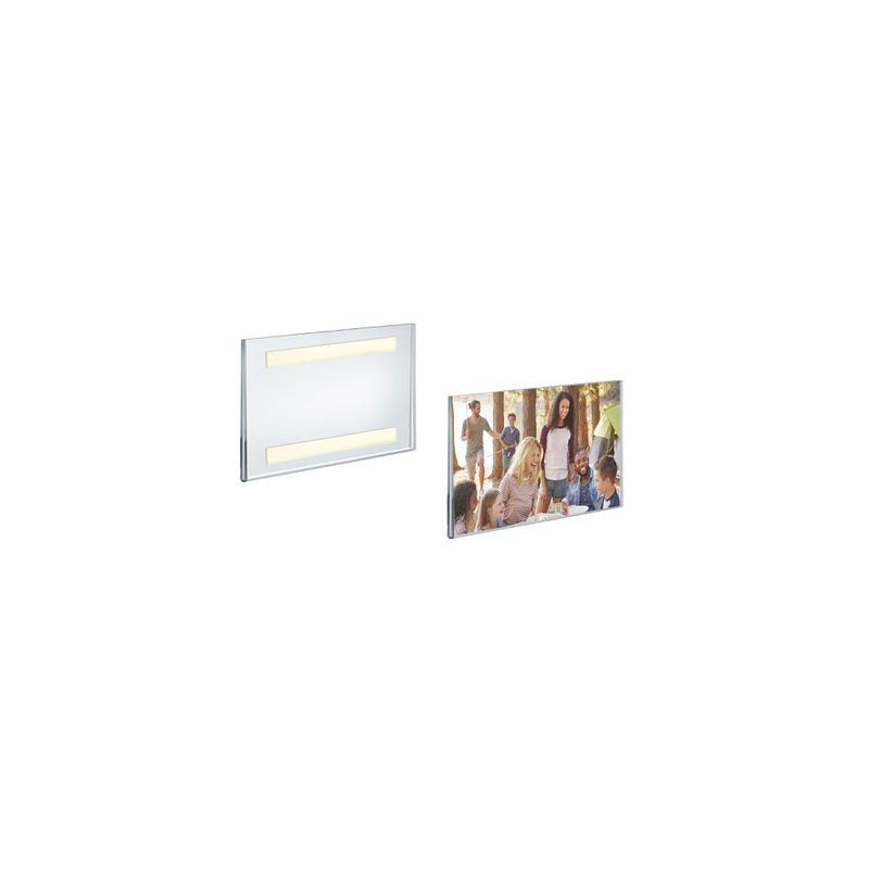 Azar Displays Clear Acrylic Wall Artwork and Photo Frame with Tape 6" W x 4" H - Landscape/Horizontal, 2-Pack, 1 of 7