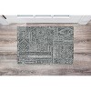HomeStock Washable Cayden Ivory/Black 2x3, Transitional, Machine Woven with Printed Designs - 2 of 4