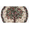 Earth Rugs Apple Tree Round Coaster – 7"x7" Braided Jute, Rustic Country Charm, Hand-Stenciled Design - 3 of 3