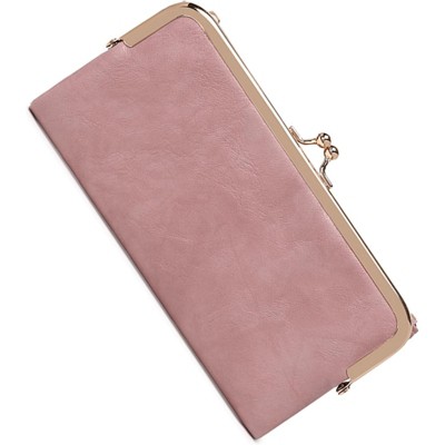 BEAFUP Vintage Women’s Bifold Wallet Clutch with Kiss-Lock & Zip Coin Pocket - Slim PU Leather Purse for Daily Use