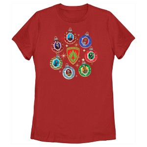 Women's Guardians of the Galaxy Holiday Special Character Ornaments T-Shirt - 1 of 4