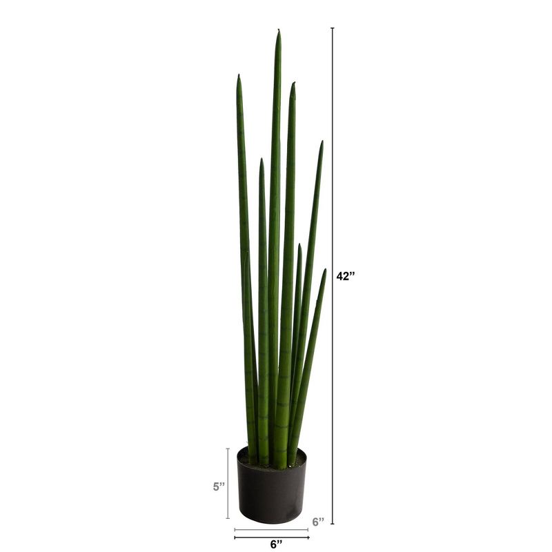 Nearly Natural 3.5-ft Sansevieria Snake Artificial Plant, 2 of 3