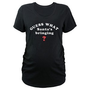 Women's Lost Gods Guess What Santa's Bringing Maternity T-Shirt - 1 of 3