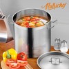 Nutrichef Stainless Steel Cookware Stockpot, 35 Quart Heavy Duty Induction Soup Pot With Stainless Steel Lid And Strong Riveted Handles - image 3 of 3