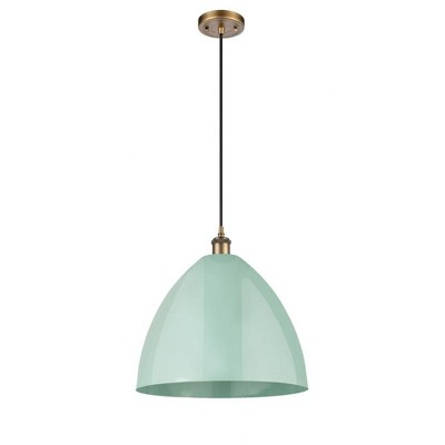 Plymouth Dome - 1 Light Cord Hung Mini Pendant In Industrial Style-18.75 Inches Tall and 16 Inches Wide