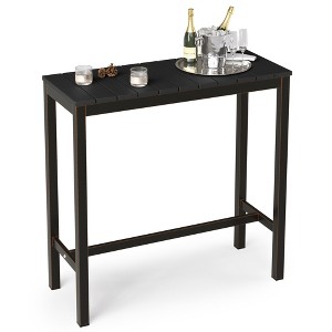 Arceso Outdoor Bar Table, 38inch Patio Bar Height Counter Table, Weather Resistant, Waterproof HDPS  Table for Hot Tub, Balcony, Yard - 1 of 4