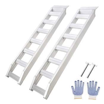 Aluminum Trailer Ramps, 8810 lbs Heavy-Duty Truck Ramps with Top Hook Attaching End, Universal Loading Ramp 72" L x 15" W, 2Pcs