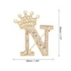 Unique Bargains Women Rhinestone Initial Alphabet Badges Pins and Clips - 2 of 4