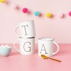 16oz Stoneware Monogram Mug - Spritz™ - image 2 of 3