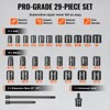 VEVOR 3/8" Drive Impact Socket Set, 29 Piece Shallow Socket Set SAE 3/8"-1" and Metric 8-22mm, 6 Point CR-MO Alloy Steel for Auto Repair - 4 of 4