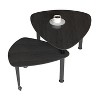 Sapphtopaz Modern Rotatable Coffee Table with Small Cocktail Table & Wheels Coffee Bar with Wood Legs Center Table for Living Room - 3 of 4