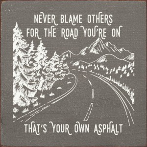 Slickblue Funny Road Quote Wood Sign – Rustic Humor Decor for Wall or Shelf – 7x7 Inches, 10 Color Options - 1 of 3