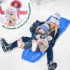 Slippery Racer Downhill Xtreme Flexible Adults and Kids Plastic Toboggan Snow Sled for 2 Riders with Pull Rope (3 Pack) - 4 of 4