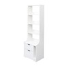 Sapphtopaz Nightstand with Large Storage Side Table with Drawers & Open Shelf Tall Bedside Table for Bedroom,Living Room - 3 of 4