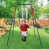 RUVALINO Playground Swings for Outdoor Swing Set, Children Outdoor Playset Place, Suitable for Garden, Courtyard, Multicolored,66.93”*61.03”*67.72" - 2 of 4